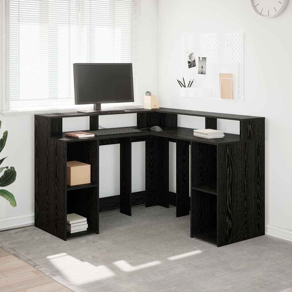 Bureau Met Plank Bewerkt Hout